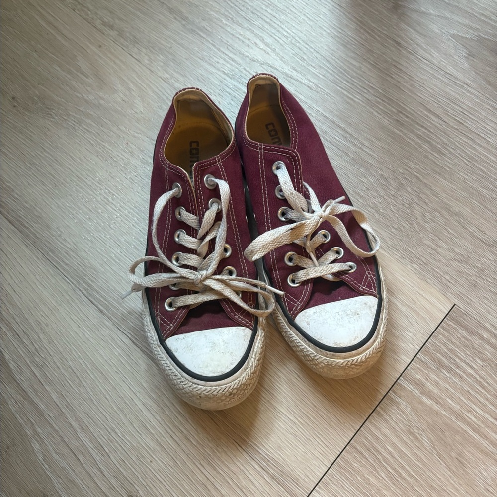 Converse Burgundy Low-Top Sneakers